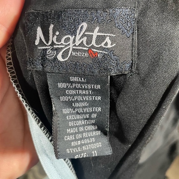 NWT Nights By Teeze Me Black & Teal Sleeveless Semi Formal Cocktail Homecoming - Picture 4 of 5